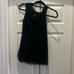 Black simply silk tank